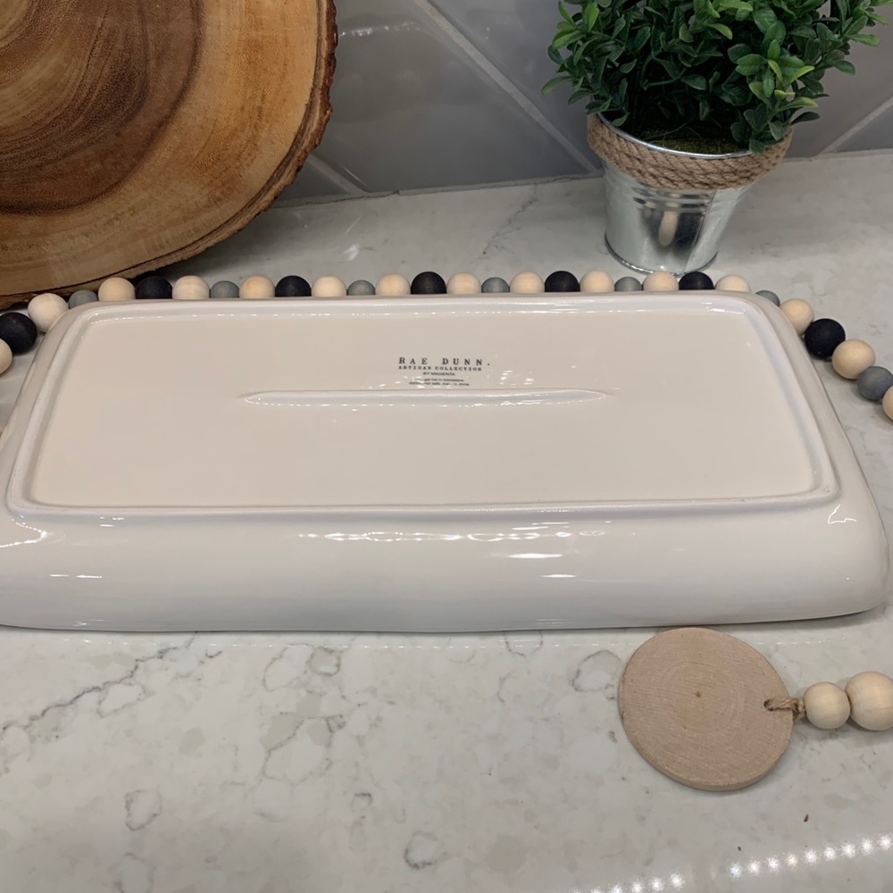 Rae Dunn MORE, PLEASE Rectangular Platter - Picture 2 of 3